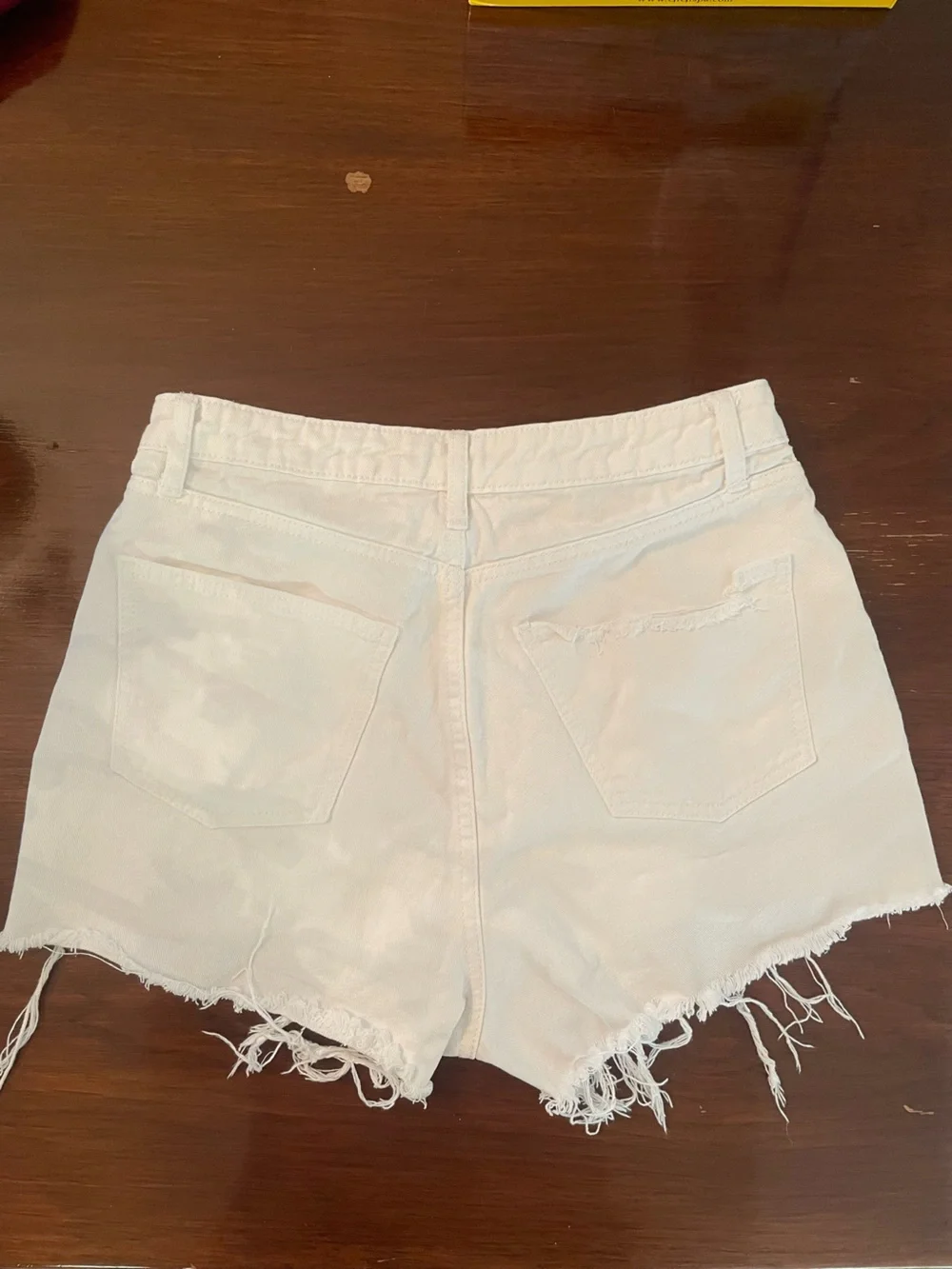 White denim shorts
